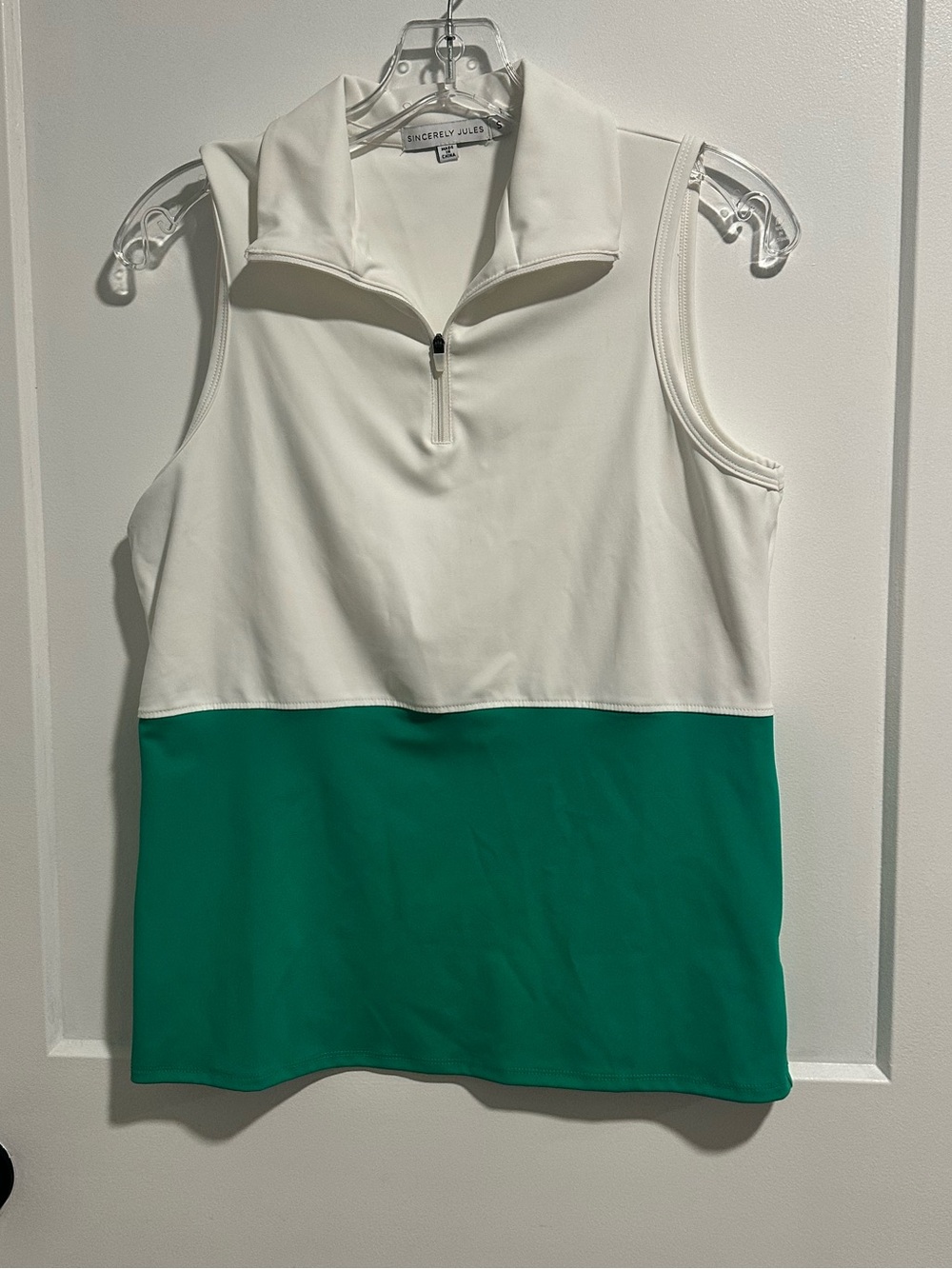 Sincerely Jules Sleeveless Golf Shirt.